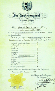 Aapau kanton məktəbindən aldığı attestat (altıballıq şkala üzrə qiymətləndirmə)